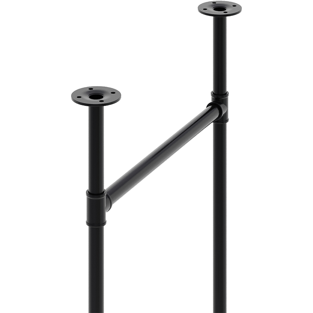 Living and Home 2 Pack Black Industrial H Shaped Anti Slip Iron Table Leg 50 x 71cm Image 5