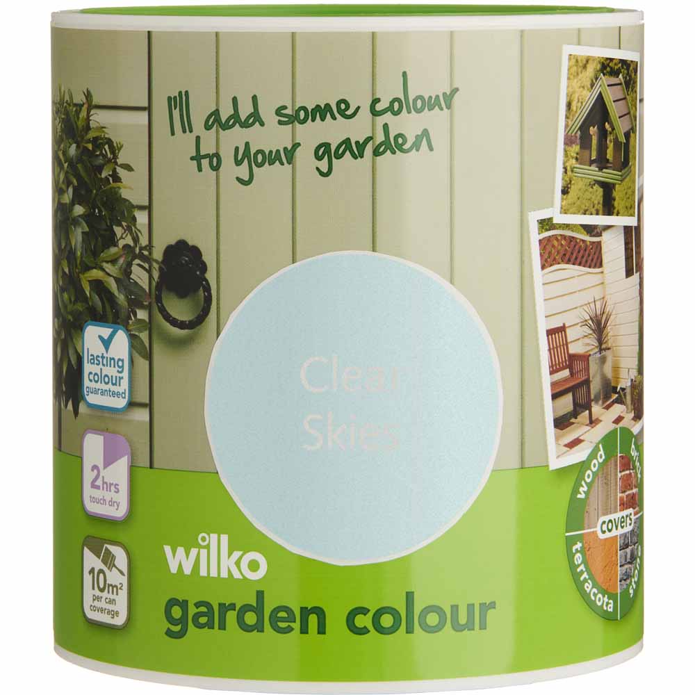 Wilko Garden Colour Clear Skies Exterior Paint 1L Image 1