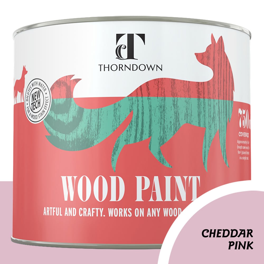 Thorndown Cheddar Pink Satin Wood Paint 750ml Image 4