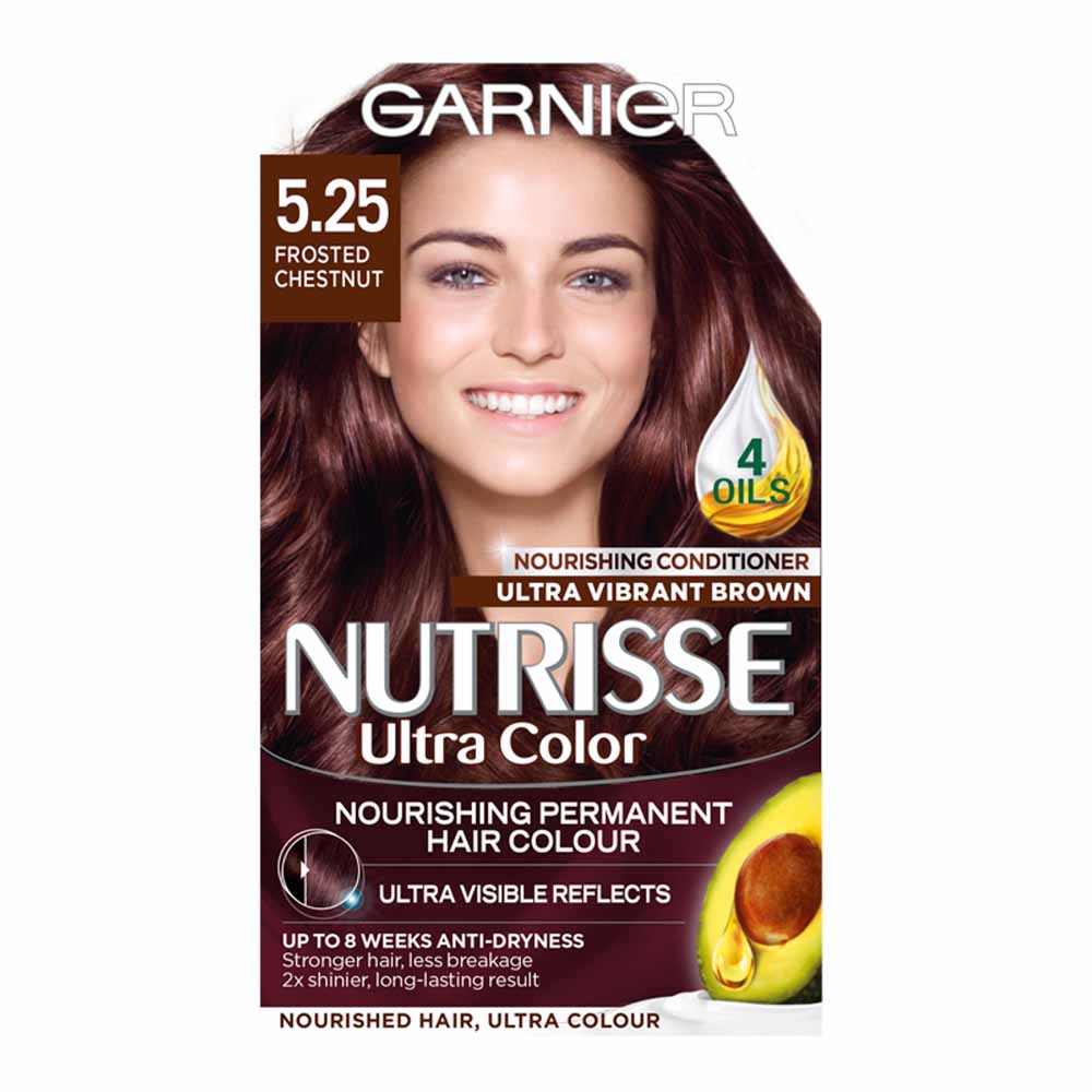 Garnier Nutrisse Ultra Chestnut Brown 5.25 Permanent Hair Dye Image 1