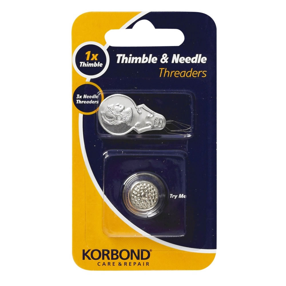 Korbond Needle Threaders and Thimble Pack Image