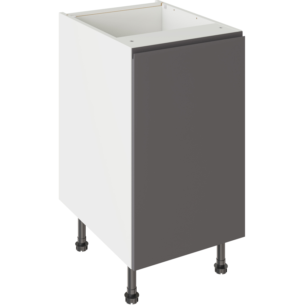 Kitchen Kit J-Pull Matt Graphite Base Kitchen Cabinet Flatpack 450mm Image 1