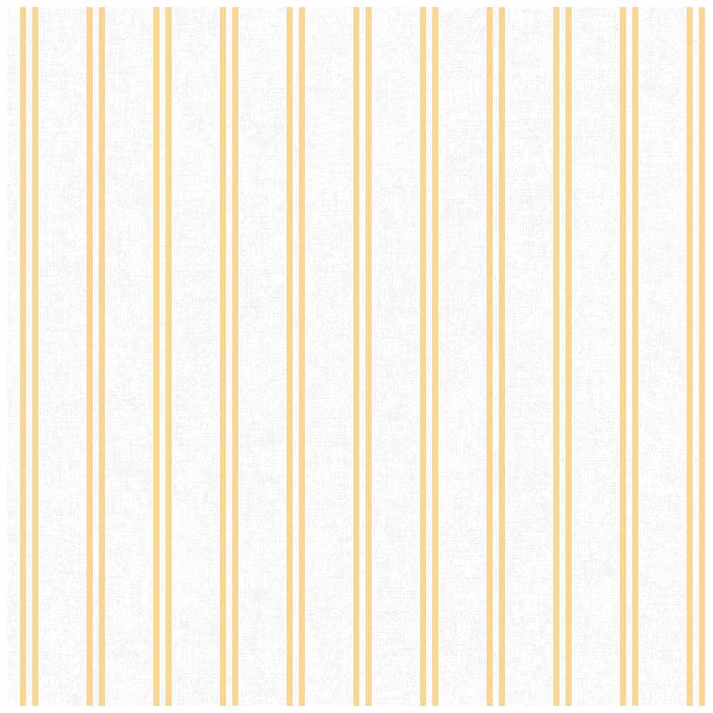 Wilko Wallpaper Pin Stripe Yellow Image 1
