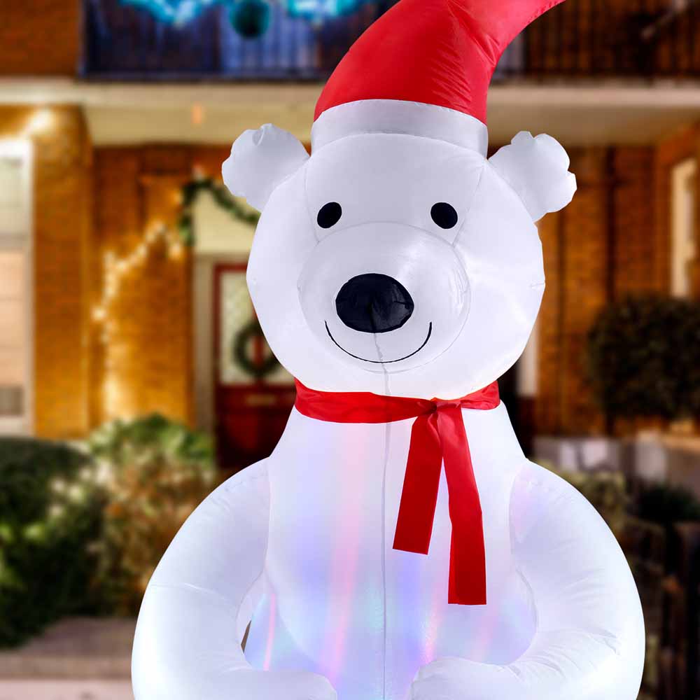 Inflatable Polar Bear Disco Light 6ft | Wilko