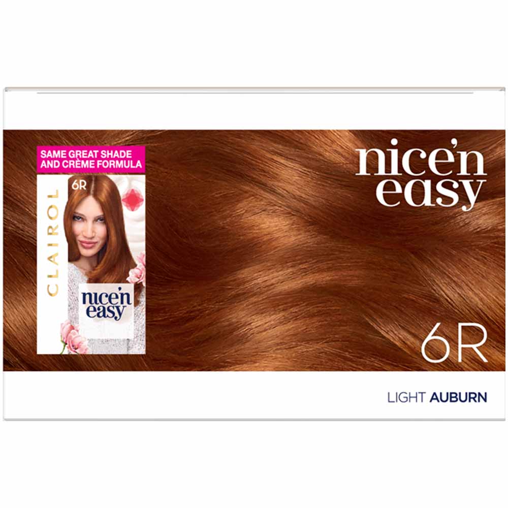 Clairol Nice'n Easy Light Auburn 6R Permanent Hair  Dye Image 3