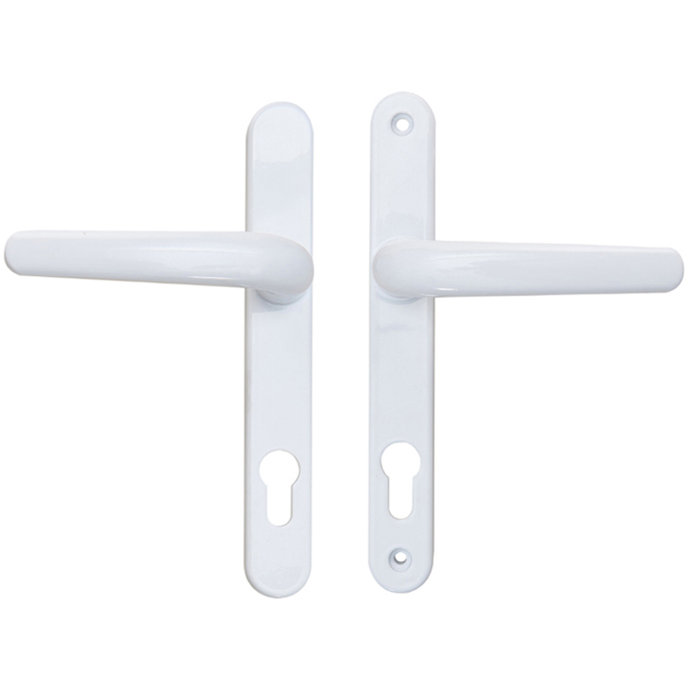 Living and Home Single Pair White Aluminium Alloy Door Handles without Lock Cylinder Image 1