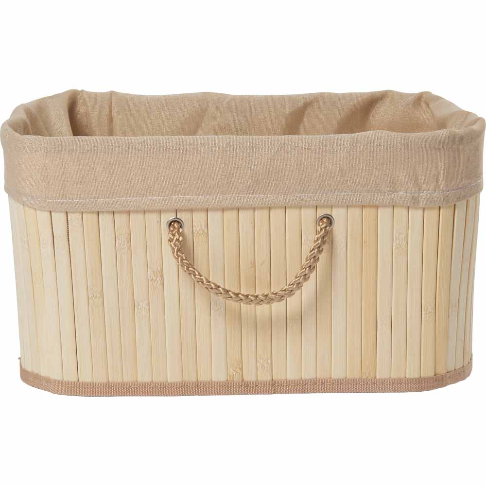 Wilko Natural Bamboo Basket Small Image 2