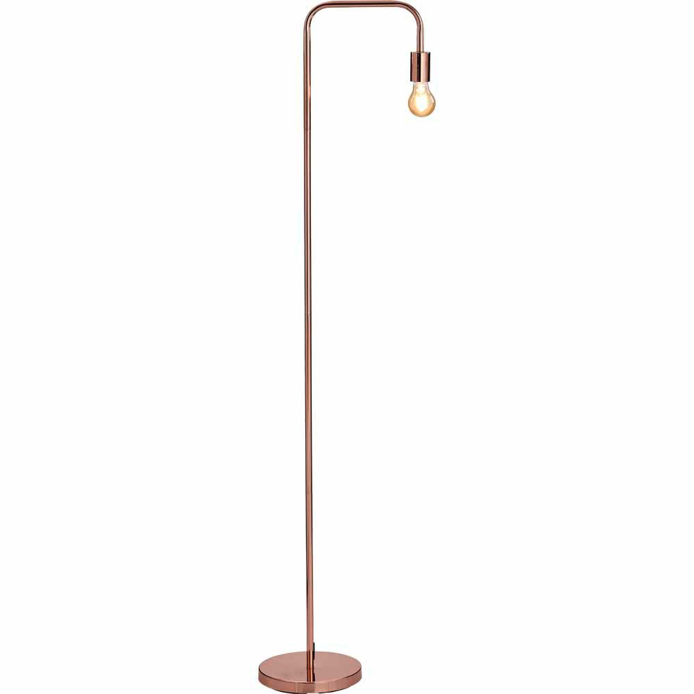 Wilko Copper Angled Floor Lamp Image 3