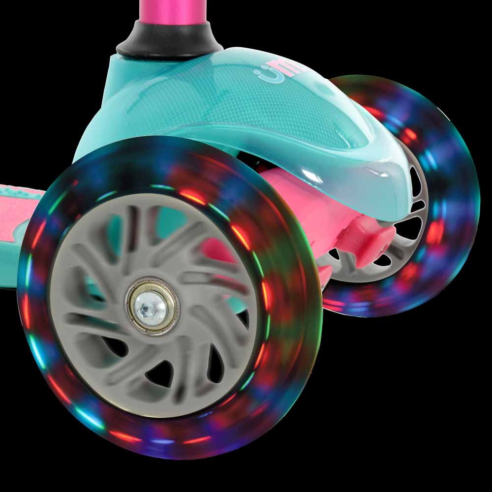 uMoVe Compact LED Scooter Pink and Teal Image 2