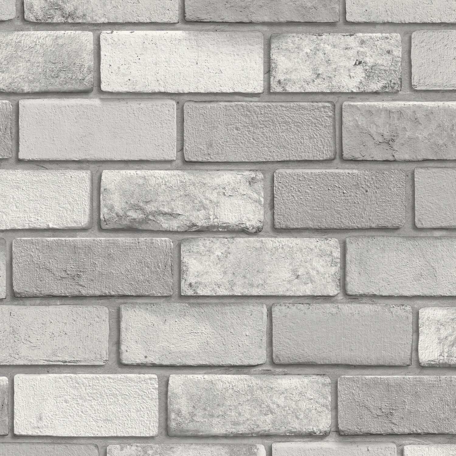 Diamond Textured Brick Wallpaper - Grey Image 1
