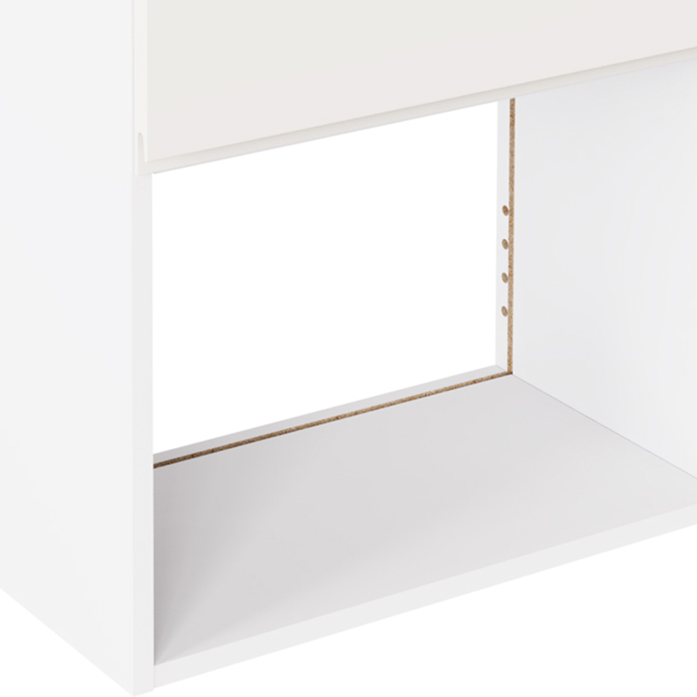 Kitchen Kit J-Pull Matt White Microwave Wall Unit 600mm Image 3