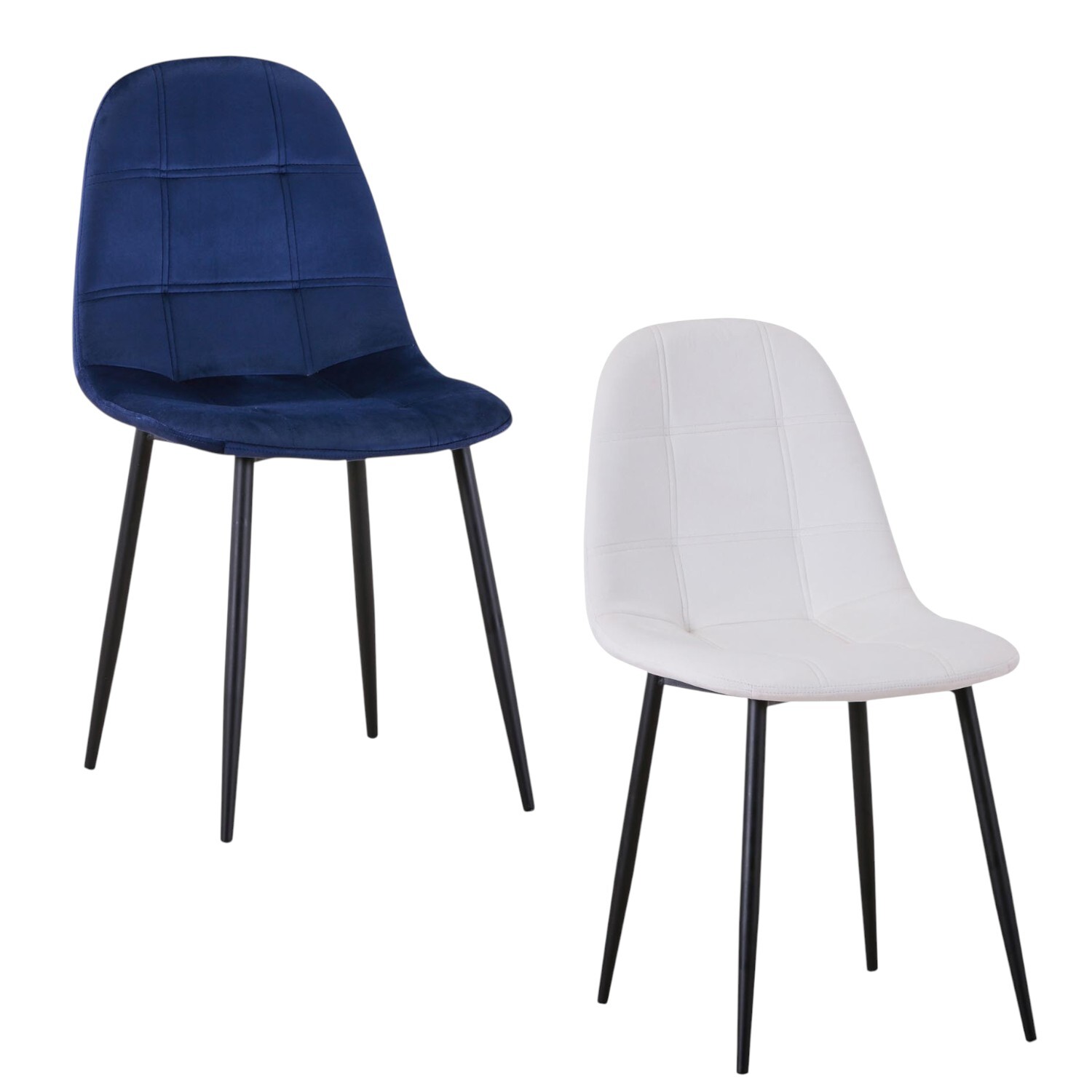 Ziva Navy Cream Pair Of Chairs Image 1