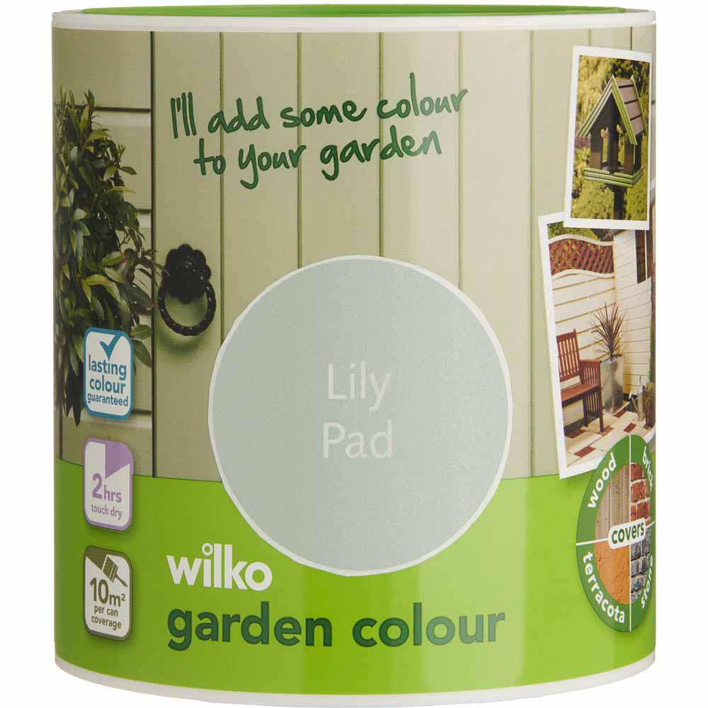 Wilko Garden Colour Lily Pad Exterior Paint 1L Water, resin, pigment, filler