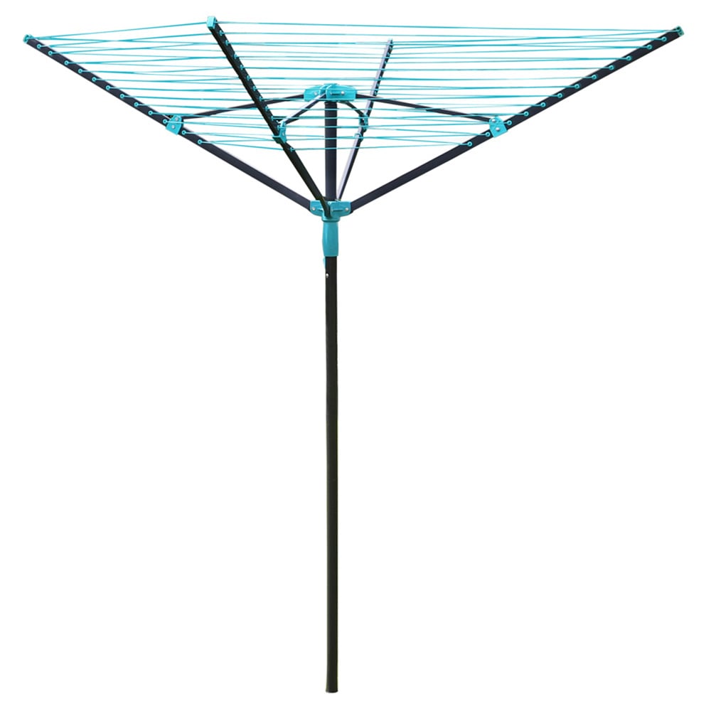 JVL Slate Grey 4 Arm Rotary Airer 50m Image 1