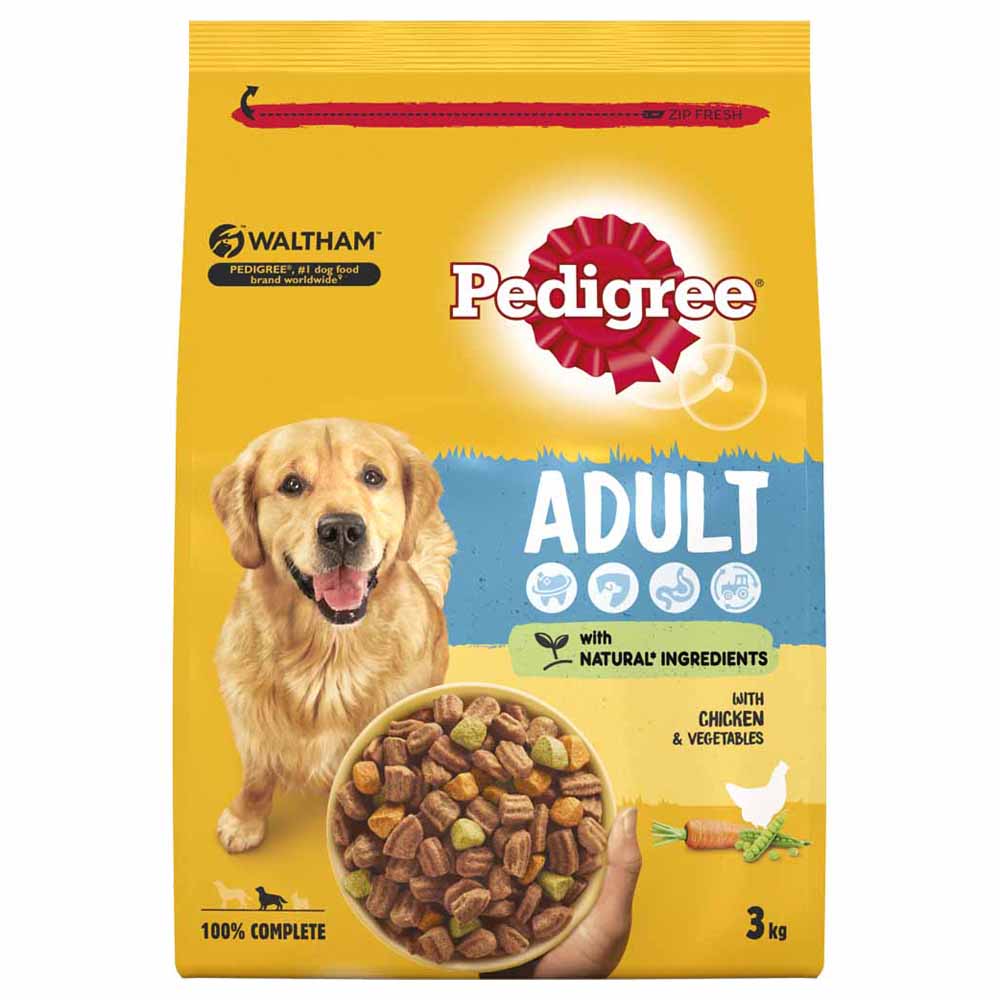 Pedigree Dry Adult Dog with Chicken and Vegetables 3kg Image 3