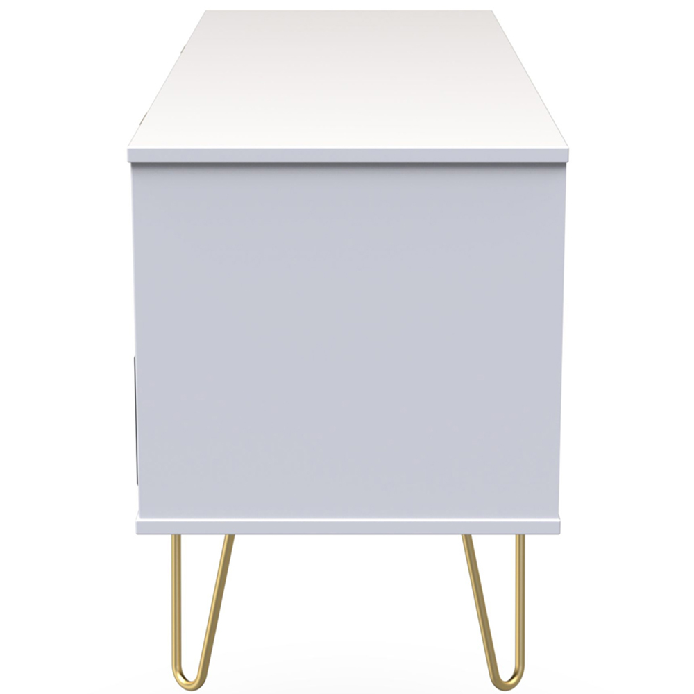 Crowndale Cube 4 Drawer Matt Indigo and White Chest of Drawers Ready Assembled Image 4