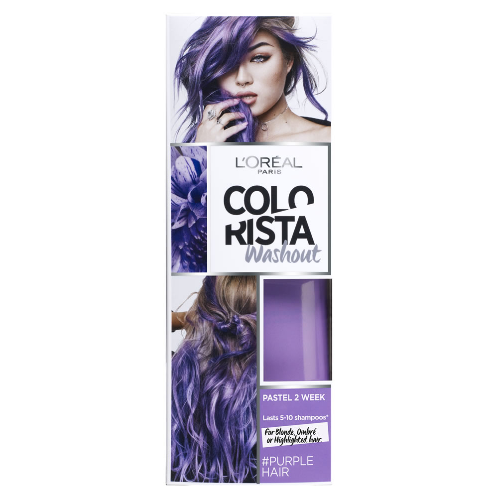 L'Oréal Paris Colorista Washout Purple Hair Semi-Permanent Hair Dye Image 1