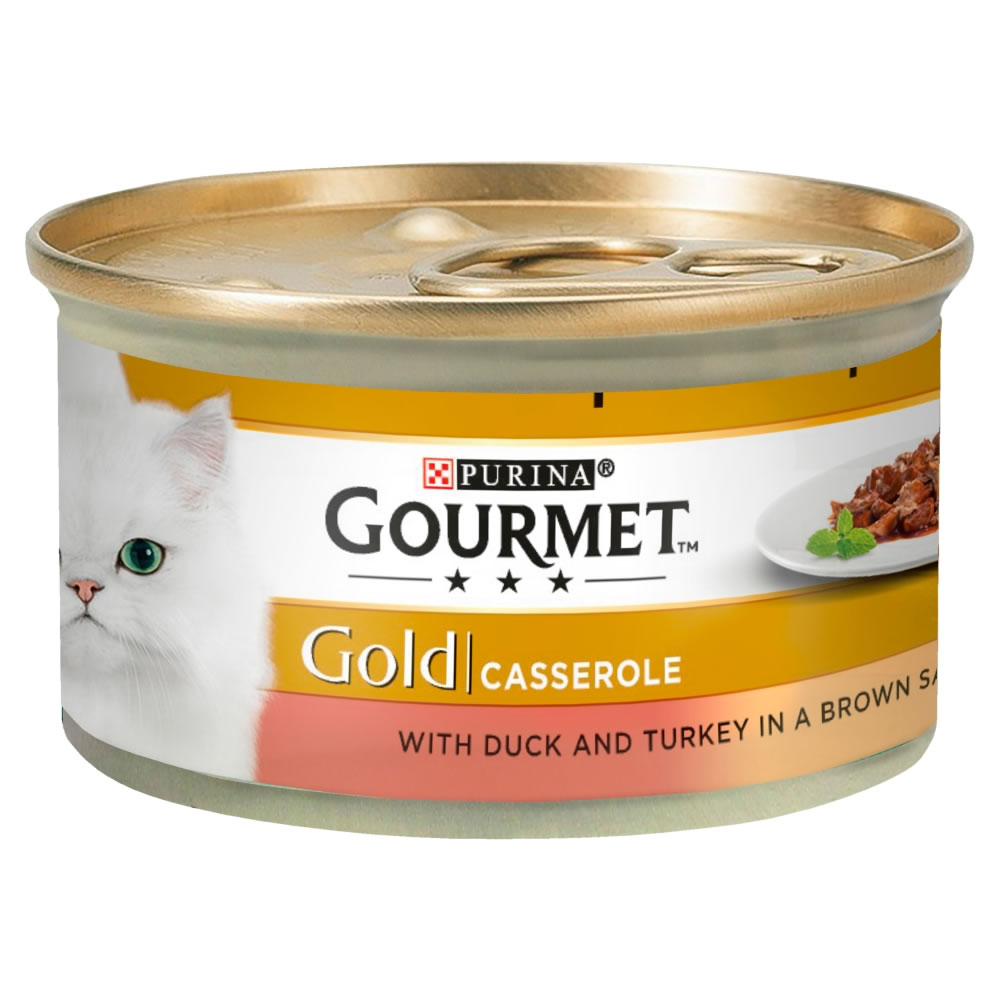 Gourmet Gold Duck and Turkey Tinned Cat Food 85g Image 1