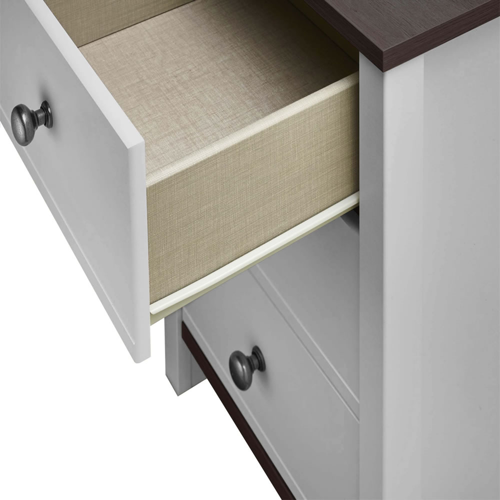 Clovelly Grey 3 Drawer Narrow Chest Image 2