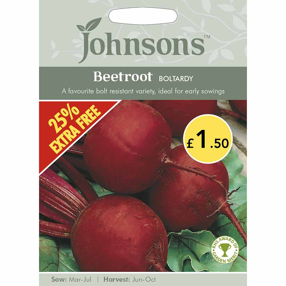Johnsons Beetroot Boltardy Seeds Image 1