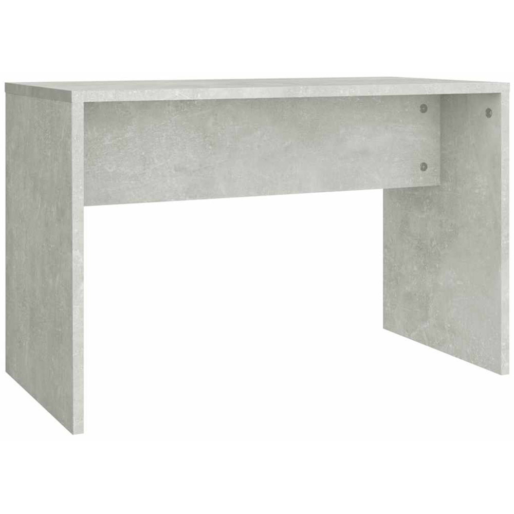 vidaXL Single Drawer 2 Shelf Concrete Grey Dressing Table and Stool Set with Mirror Image 7