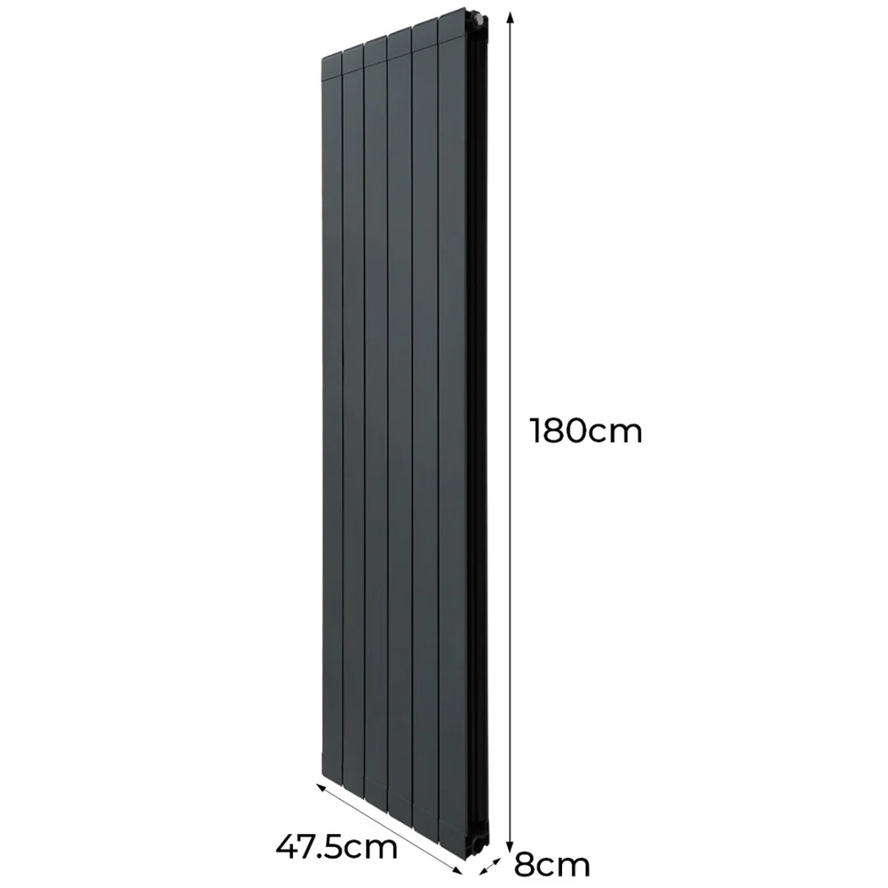 Monster Shop 8783BTU Anthracite Grey Aluminium Radiator 1800 x 475mm Image 6