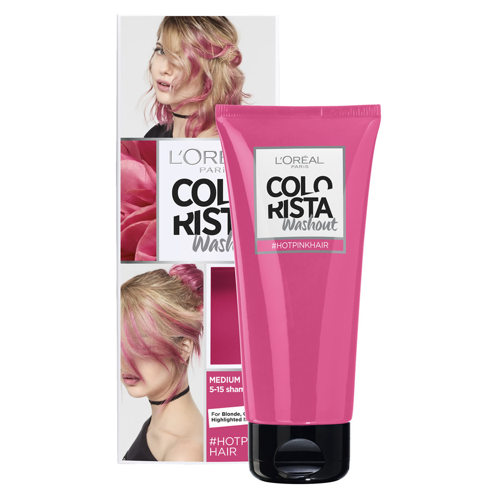 L'Oréal Paris Colorista Washout Hot Pink Hair Semi-Permanent Hair Dye Image 2