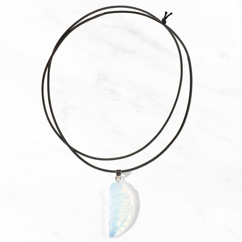 Myga Opalite Angel Wing Pendant Necklace Image 2
