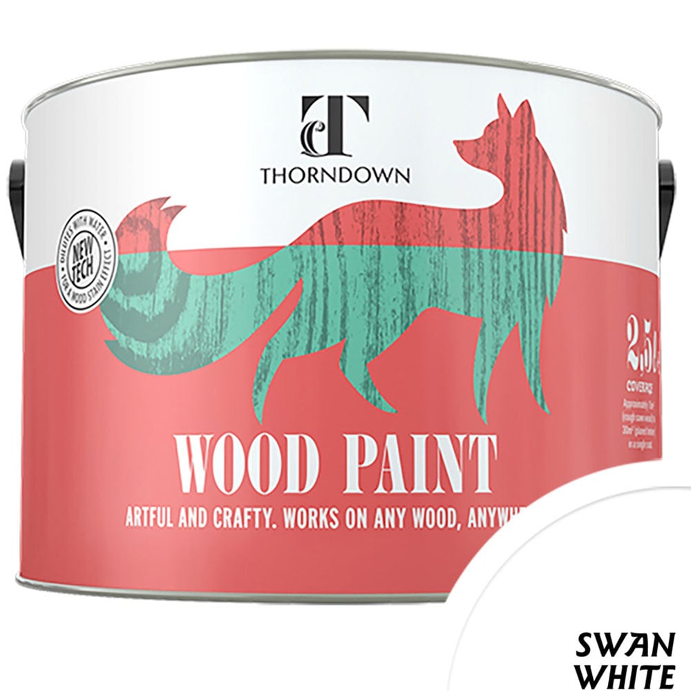 Thorndown Swan White Satin Wood Paint 2.5L Image 4