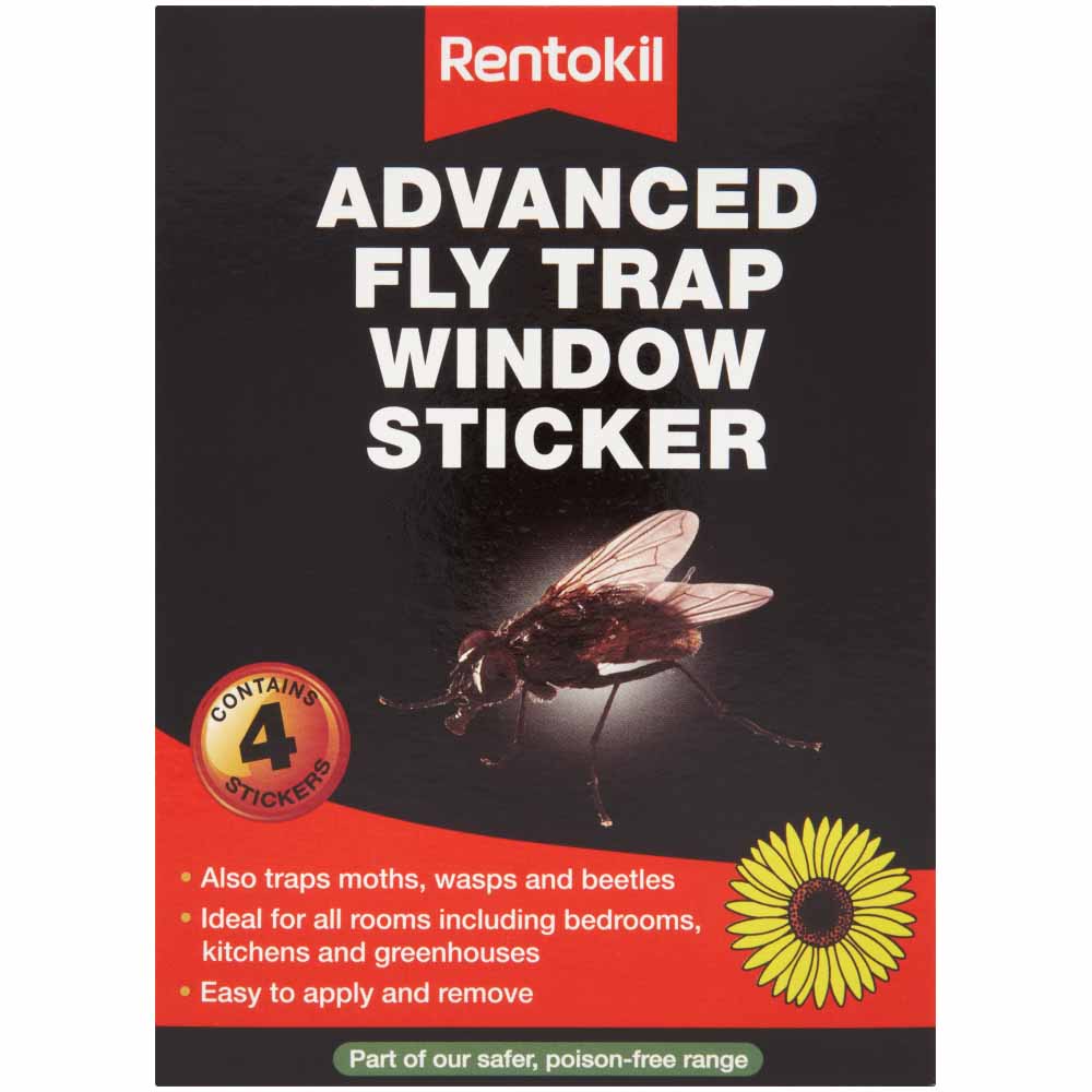 Rentokil Advanced Fly Trap Window Stickers 4pk Image