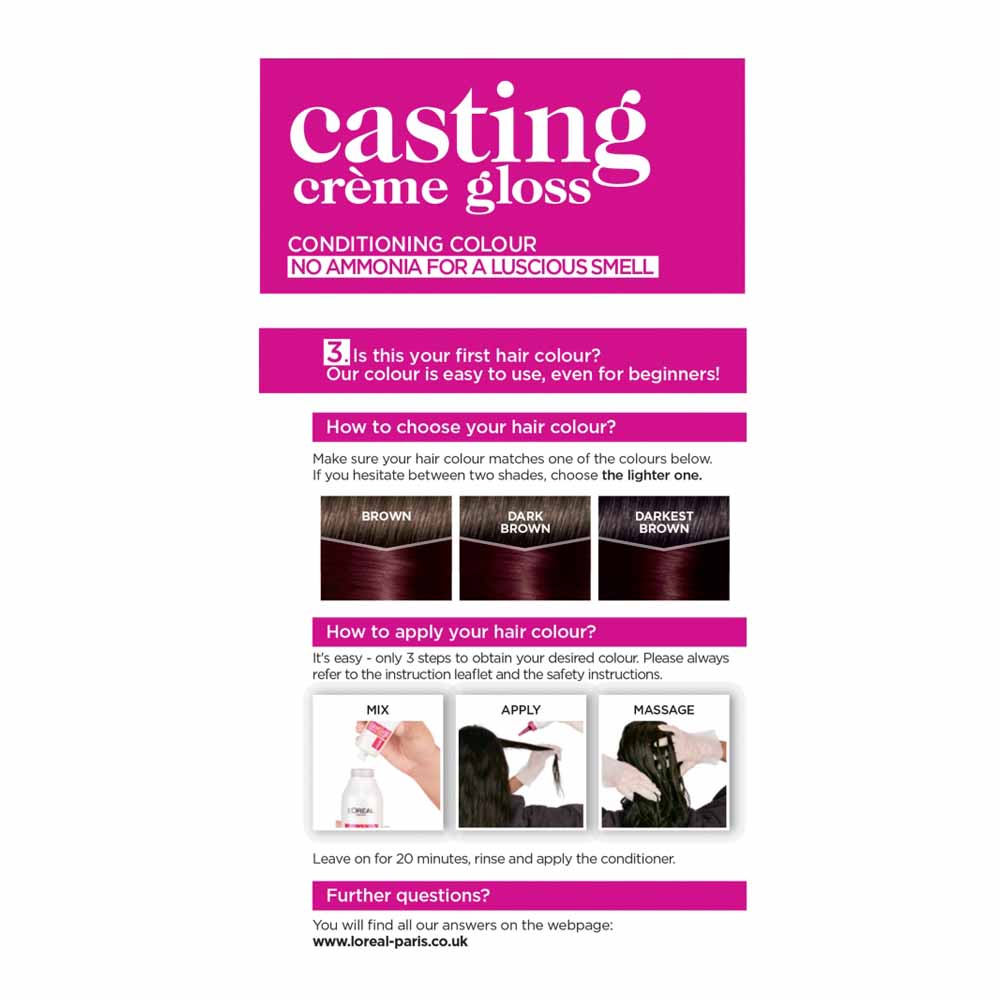 L'Oreal Paris Casting Creme Gloss 360 Black Cherry Semi-Permanent Hair Dye Image 2