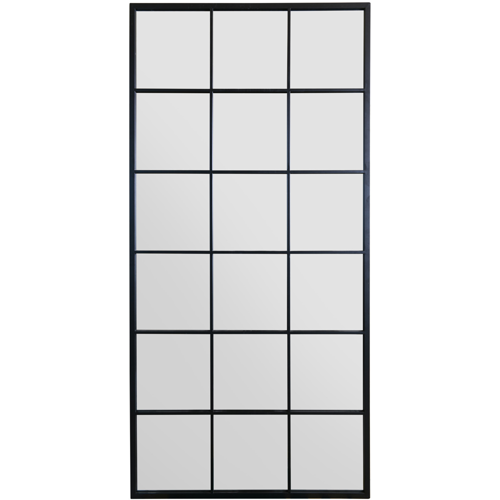The Fenestra Black Window Leaner Wall Mirror 174 x 85cm Image 1
