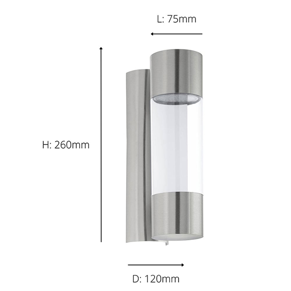 EGLO Robledo Silver Exterior Wall Light Image 4