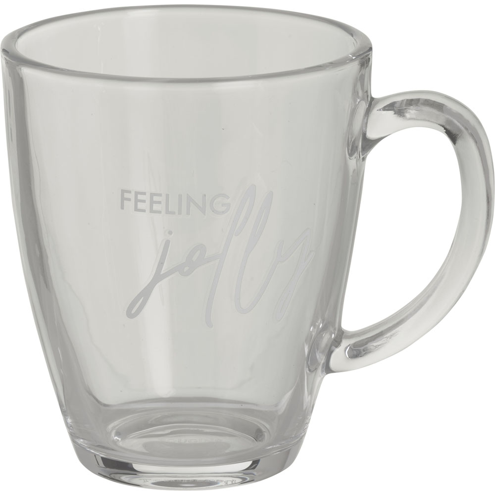 Wilko Clear Feeling Jolly Glass Cappuccino Mug Image 1