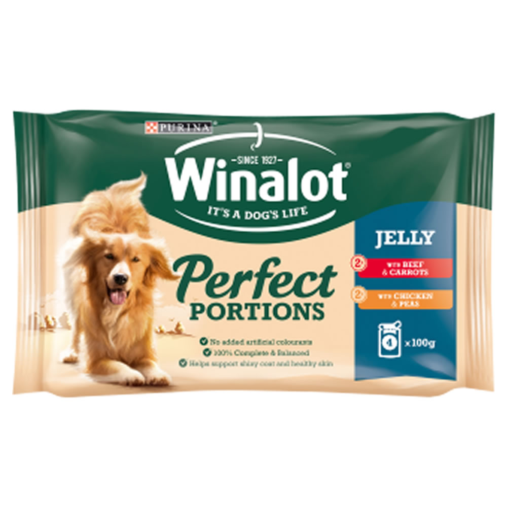 Winalot Perfect Portions Dog Food Pouch Beef and Chicken 4 x 100g Wilko