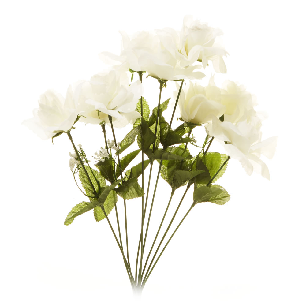 Wilko Cream Posy Bunch of Artificial Flowers Image