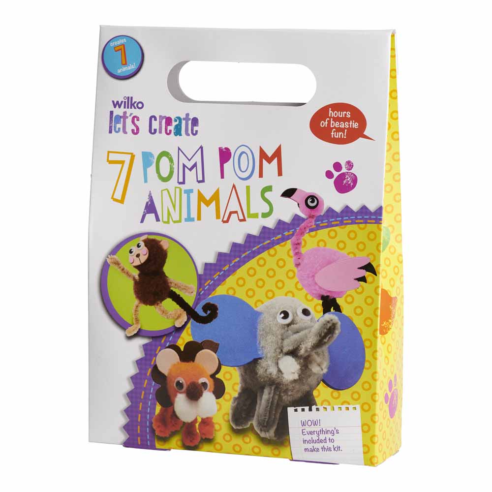 Wilko Make Your Own Pom Pom Animals Image 1