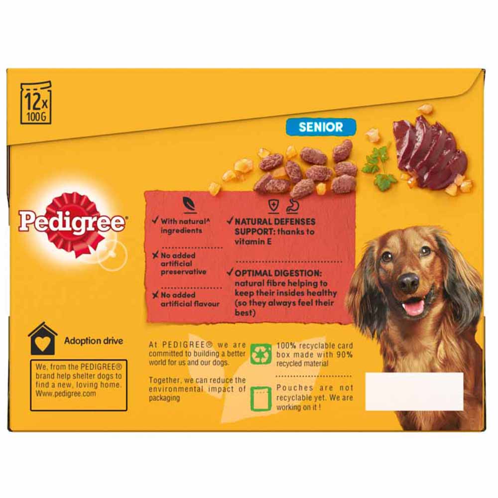Pedigree Mixed in Jelly Senior Wet Dog Food Pouches 12 x 100g Image 5