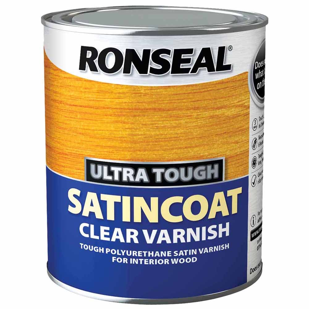 Ronseal Satincoat Ultra Tough Varnish Clear 750ml Image 2