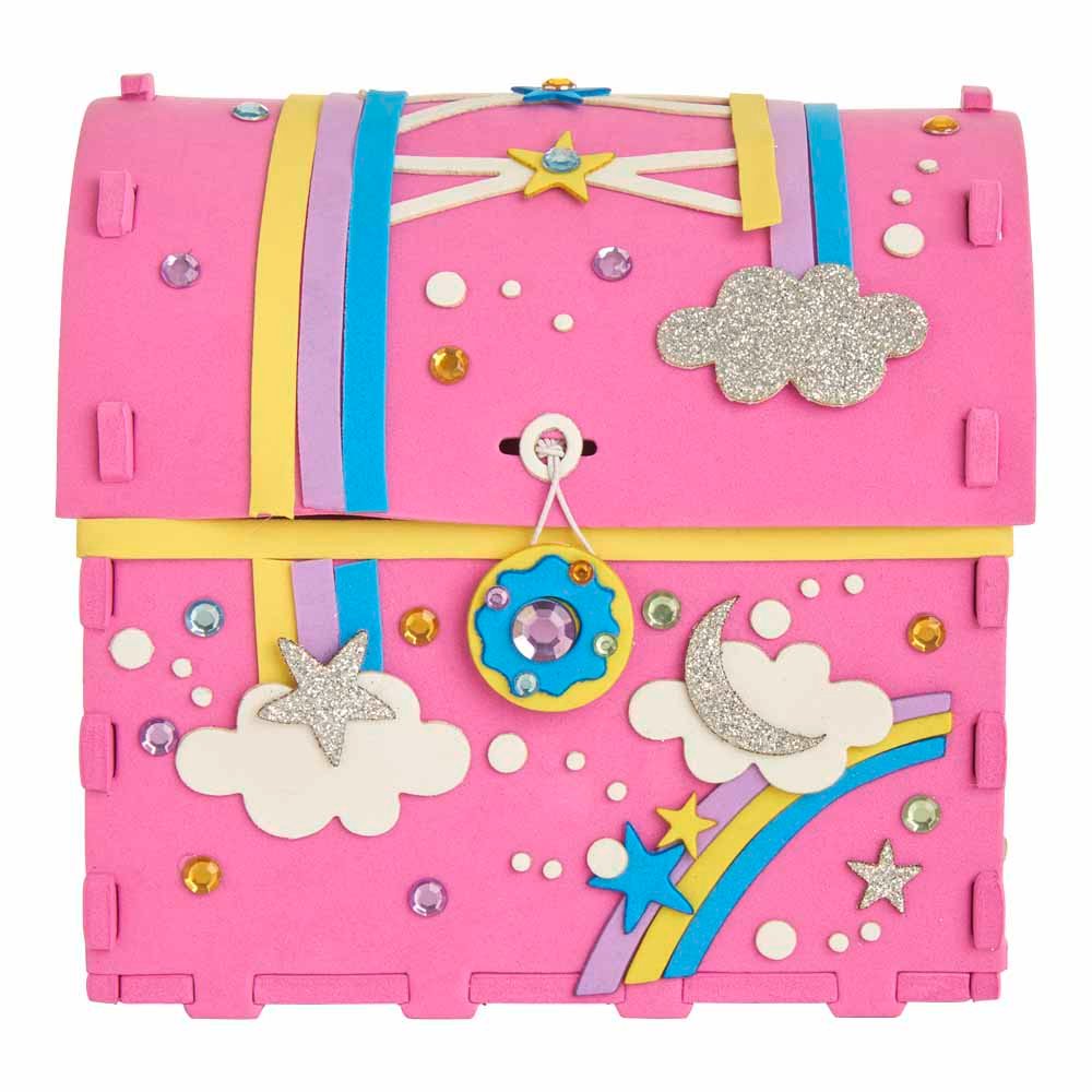Single Wilko Make Your Own Foam Treasure Chest in Assorted styles Image 3