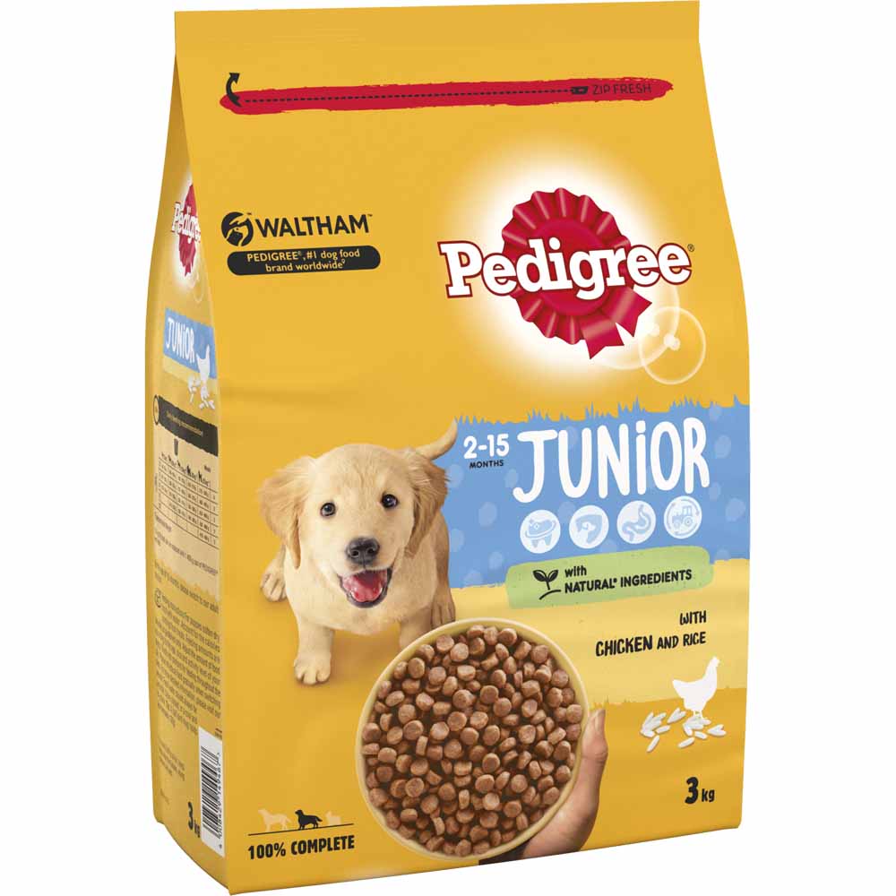 Pedigree Junior Chicken and Rice Dry Puppy Food 3kg Image 2