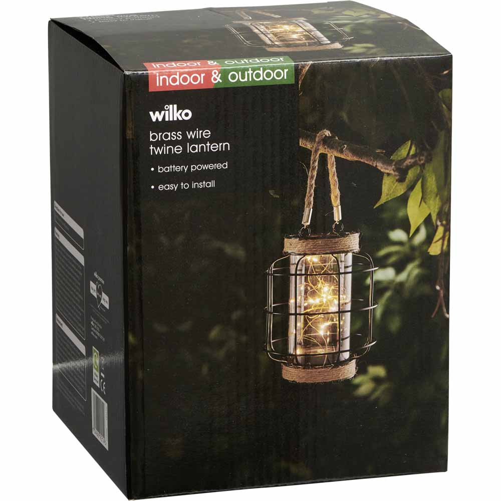 Wilko Brass Wire Battery Lantern Image 5