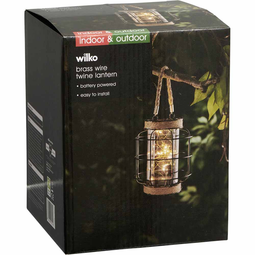 Wilko Brass Wire Battery Lantern Wilko