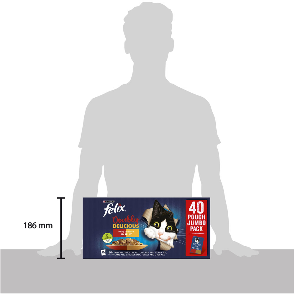 Felix Doubly Delicious Cat Food Meaty 40 x 100g   Image 6