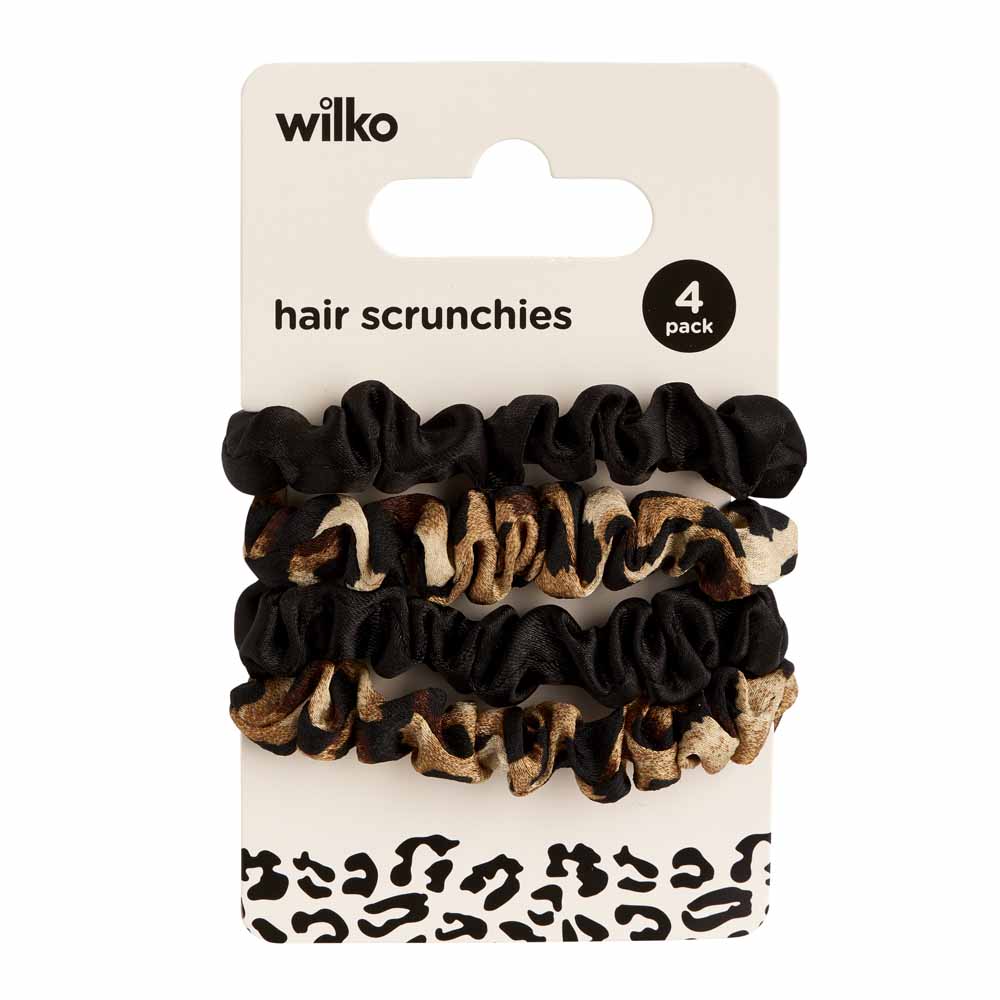 Wilko Leopard Scrunchie 4 Pack Image 2