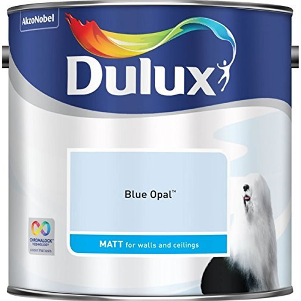 Dulux Blue Opal Matt Emulsion Paint 2.5L Image 1