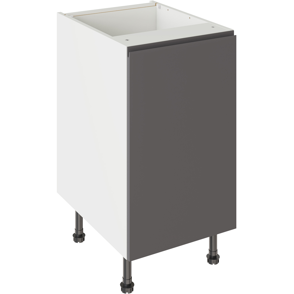 Kitchen Kit J-Pull Gloss Graphite Base Kitchen Cabinet Flatpack 450mm Image 1