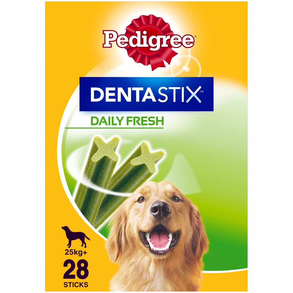 Pedigree 28 pack Dentastix Daily Oral Care Dog Treats for Large Dogs Image 1