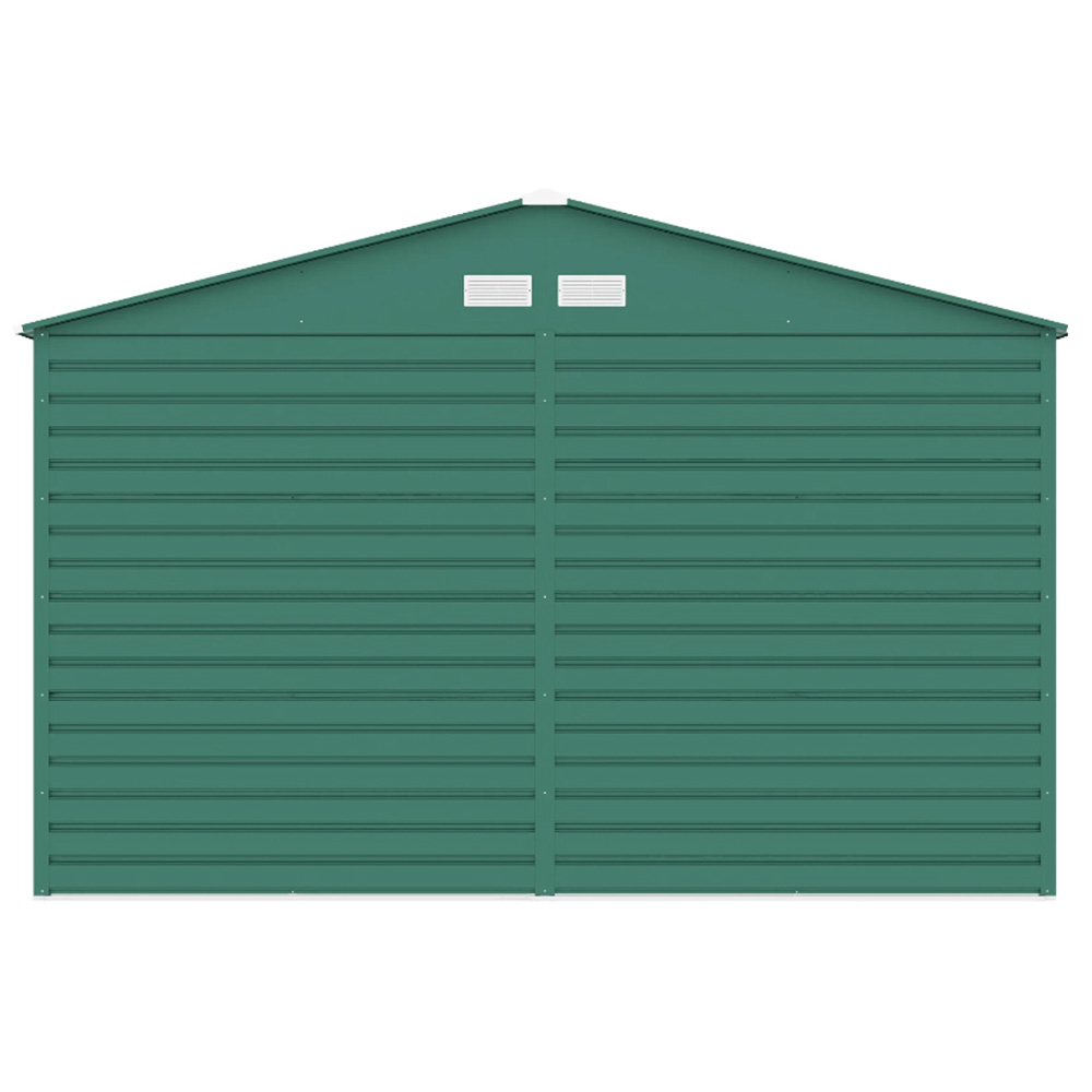 StoreMore Lotus Hypnos 11 x 10.5ft Double Door Green Apex Metal Shed Image 4