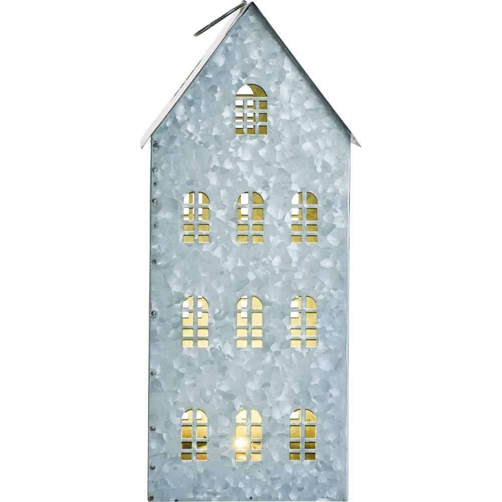 Wilko 30cm Metal Light Up House Image 1